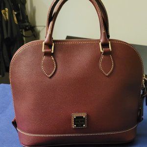 Dooney & Bourke Saffiano Domed Zip Satchel